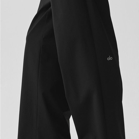 ALO Yoga Women's Elegant Black Wide-Leg Trousers - Picture 2 of 13